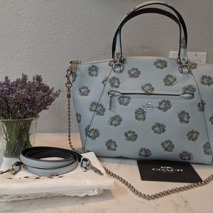 Blue floral Coach satchel